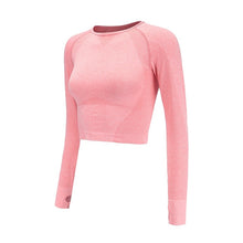 Load image into Gallery viewer, Seamless Long Sleeve Crop Top