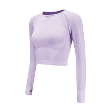 Load image into Gallery viewer, Seamless Long Sleeve Crop Top