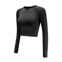 Load image into Gallery viewer, Seamless Long Sleeve Crop Top