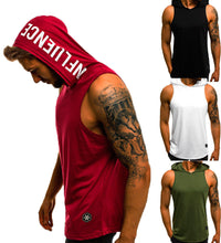 Load image into Gallery viewer, Sleeveless Hoodie Bodybuilding Top