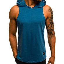 Load image into Gallery viewer, Sleeveless Hoodie Bodybuilding Top